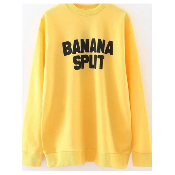 Yellow 'Banana Split' Sweatshirt - Picture 1 of 8